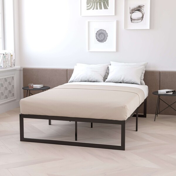 Flash Furniture Twin Platform Bed Frame and 12" Mattress Set - XU-BD10001-12MFM-T-GG
