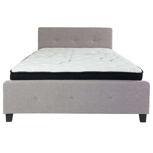 Flash Furniture Platform Bed Set, Tribeca, Queen, Gray - HG-BM-27-GG