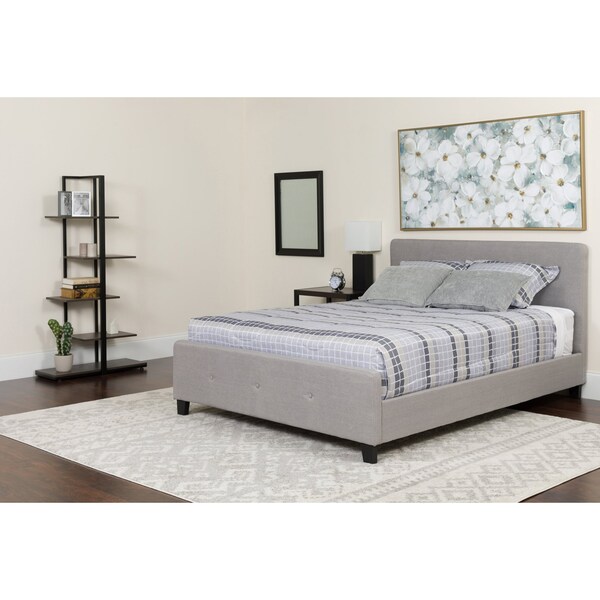 Flash Furniture Platform Bed Set, Tribeca, Queen, Gray - HG-BM-27-GG