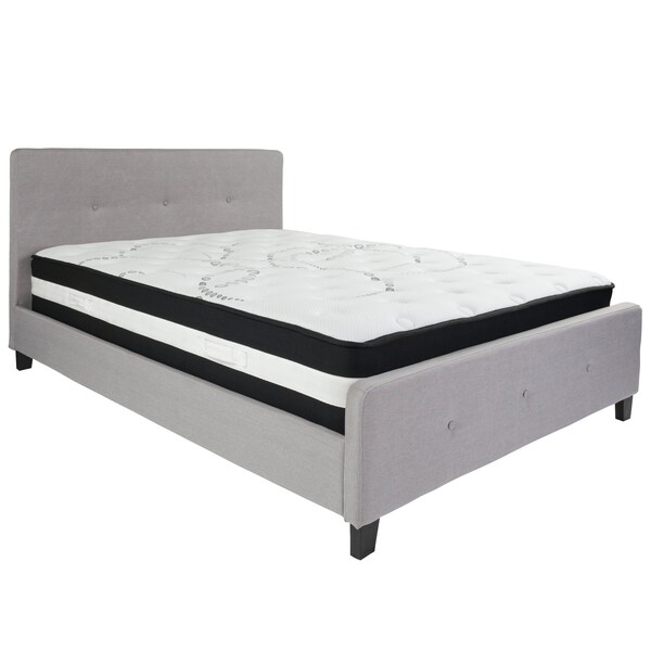 Flash Furniture Platform Bed Set, Tribeca, Queen, Gray - HG-BM-27-GG