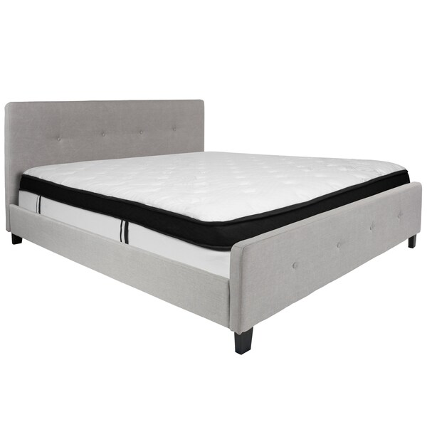 Flash Furniture King Platform Bed Set, Gray - HG-BMF-28-GG