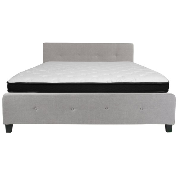 Flash Furniture King Platform Bed Set, Gray - HG-BMF-28-GG