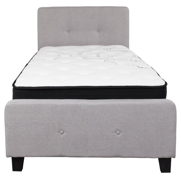 Flash Furniture Platform Bed Set, Tribeca, Twin, Gray - HG-BM-25-GG