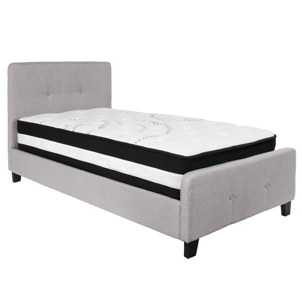 Flash Furniture Platform Bed Set, Tribeca, Twin, Gray - HG-BM-25-GG