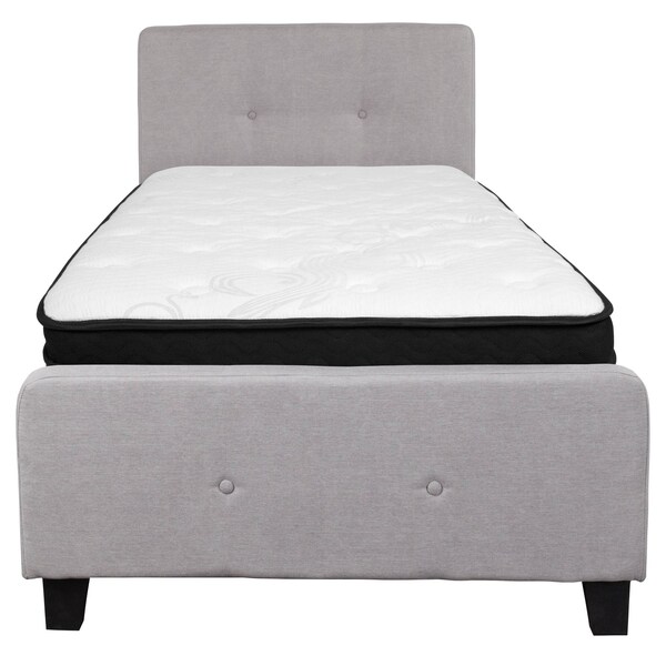 Flash Furniture Twin Platform Bed Set, Gray - HG-BMF-25-GG