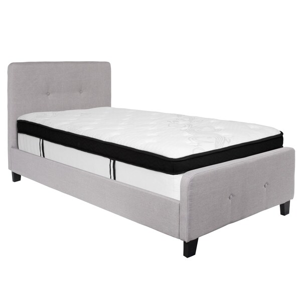 Flash Furniture Twin Platform Bed Set, Gray - HG-BMF-25-GG