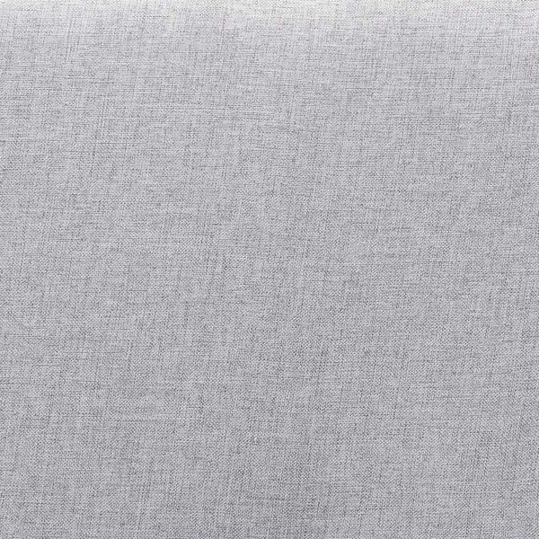 Baxton Studio Saul Mid-Century Light Grey Fabric Upholstered and Walnut Brown Finished Wood Platform Bed-Twin - 191-11522-11158-ZORO