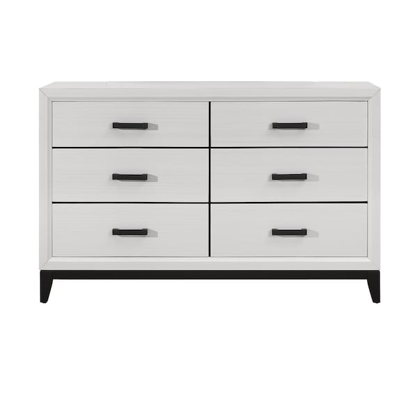 Global Furniture Usa Rustic Transitional Foil Kate White Full Bed Group - 2854