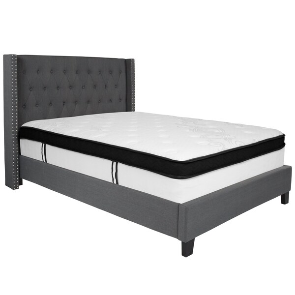 Flash Furniture Full Platform Bed Set, Gray - HG-BMF-46-GG