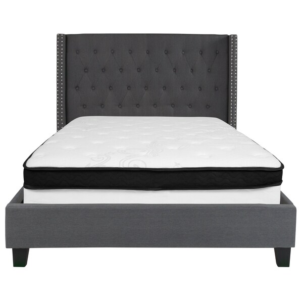 Flash Furniture Full Platform Bed Set, Gray - HG-BMF-46-GG
