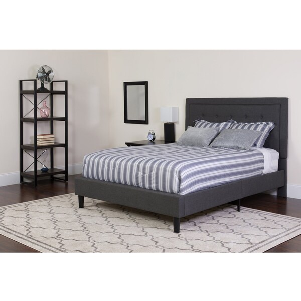 Flash Furniture Roxbury Queen Platform Bed Set, Dark Gray - SL-BM-31-GG
