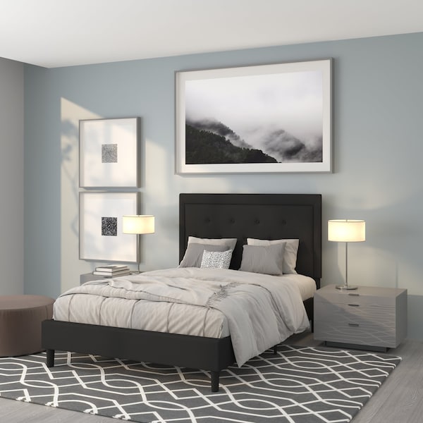 Flash Furniture Roxbury Full Platform Bed, Black - SL-BK5-F-BK-GG