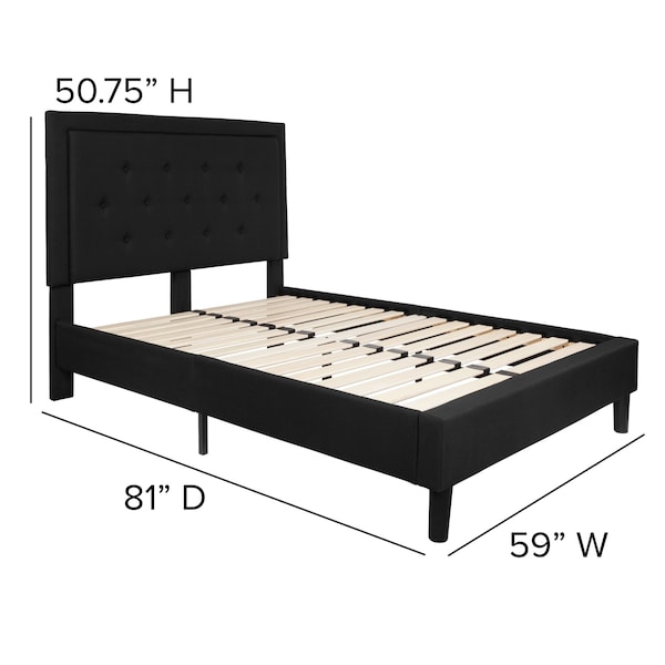 Flash Furniture Roxbury Full Platform Bed, Black - SL-BK5-F-BK-GG