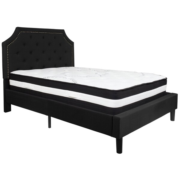 Flash Furniture Brighton Full Platform Bed Set, Black - SL-BM-6-GG