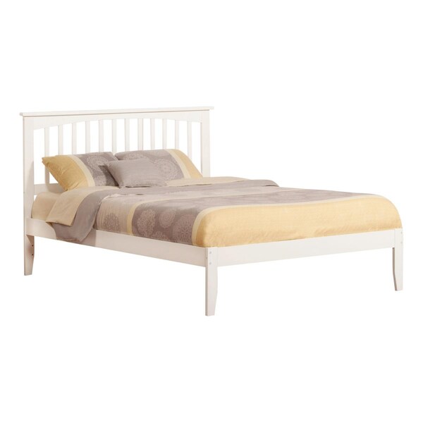 Atlantic Furniture Mission Platform Bed with Open Foot Board, King - White - AR8751002