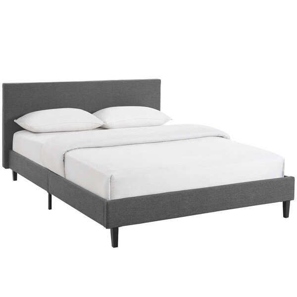 Modway Furniture Anya Full Size Fabric Bed, Gray - MOD-5418-GRY