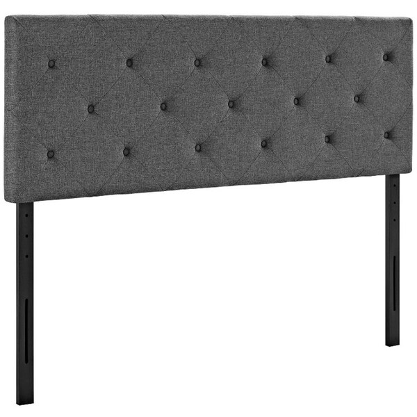 Modway Furniture Terisa King Fabric Headboard, Gray - MOD-5372-GRY