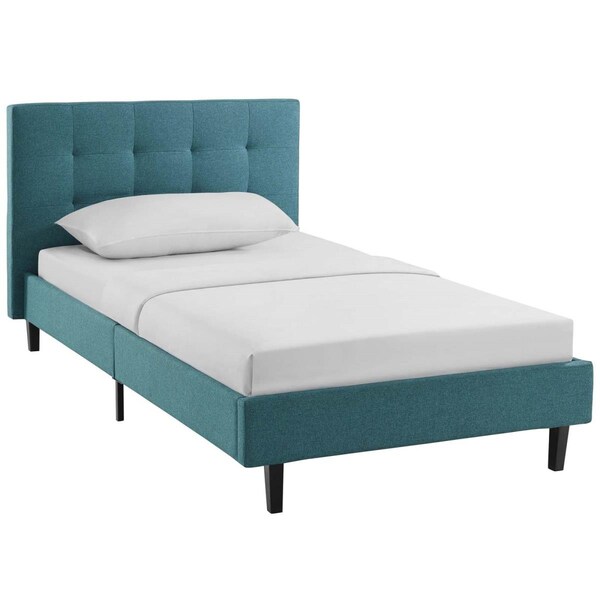 Modway Furniture Linnea Twin Size Bed, Teal - MOD-5422-TEA