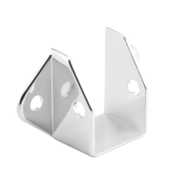 Prime-Line Headrail Bracket, For 1-1/4 in., Zinc Alloy, Chrome Plated with Fasteners Single Pack - 656-8513