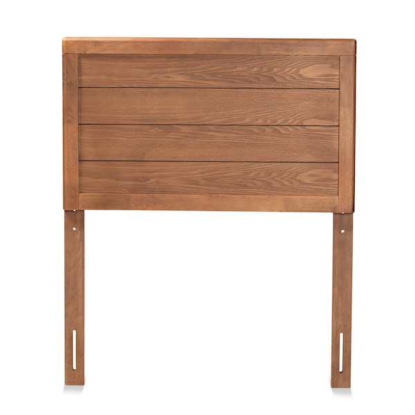 Baxton Studio Seren Mid-Century Modern Walnut Brown Finished Wood Twin Size Headboard - 181-11162-ZORO