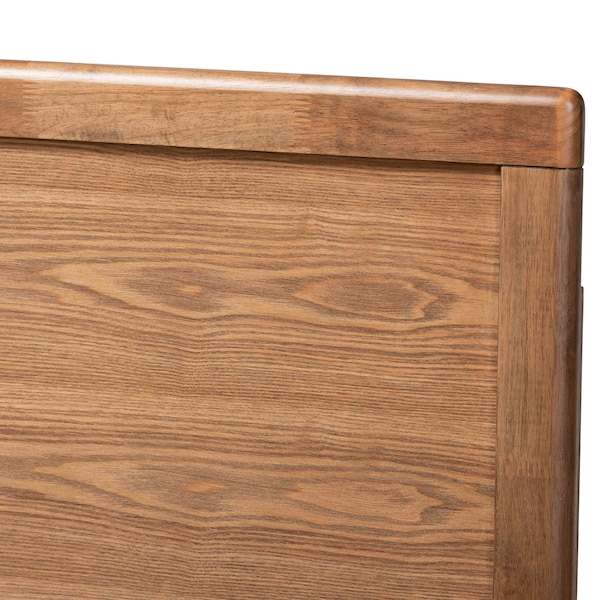 Baxton Studio Raya Mid-Century Walnut Brown Finished Wood King Size Headboard - 156-9421