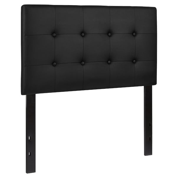 Flash Furniture Headboard, Twin Size, Black Vinyl - HG-HB1705-T-BK-GG