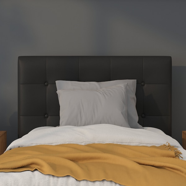 Flash Furniture Headboard, Twin Size, Black Vinyl - HG-HB1705-T-BK-GG