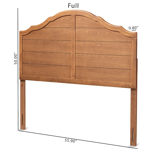 Baxton Studio Clive Vintage Traditional Farmhouse Ash Walnut Finished Wood King Size Headboard - 181-11134-ZORO