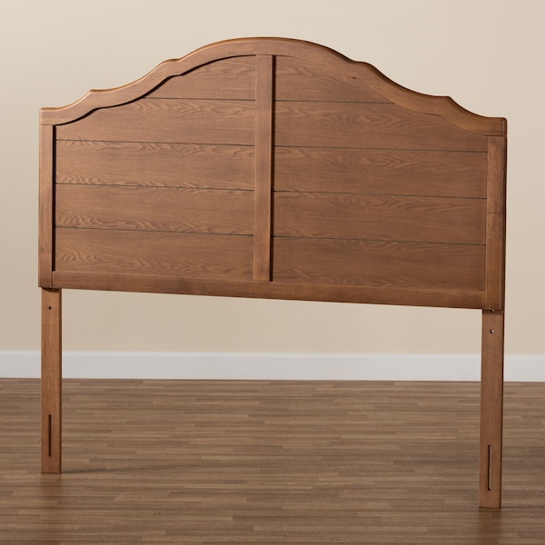Baxton Studio Clive Vintage Traditional Farmhouse Ash Walnut Finished Wood King Size Headboard - 181-11134-ZORO