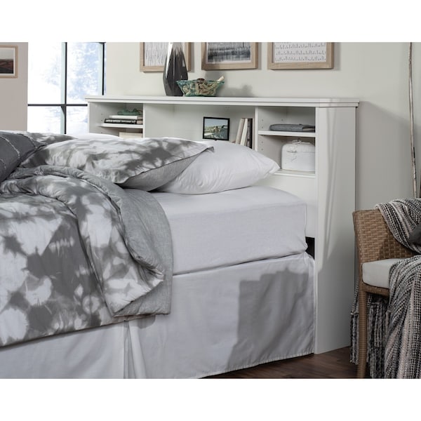Sauder River Ranch Full-Queen Headboard Glac Wh , Attaches to full or queen size bed - 429930