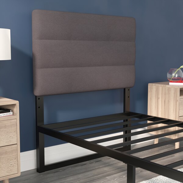 Flash Furniture Gray Tufted Fabric Upholstered Twin Headboard - TW-3WLHB21-GY-T-GG