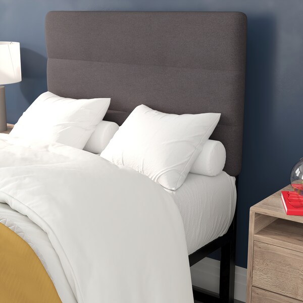 Flash Furniture Gray Tufted Fabric Upholstered Twin Headboard - TW-3WLHB21-GY-T-GG