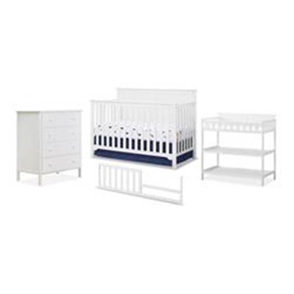 Sorelle Furniture 55 x 30 x 41 in. Babies Bedroom Bundle, White - 1138-W