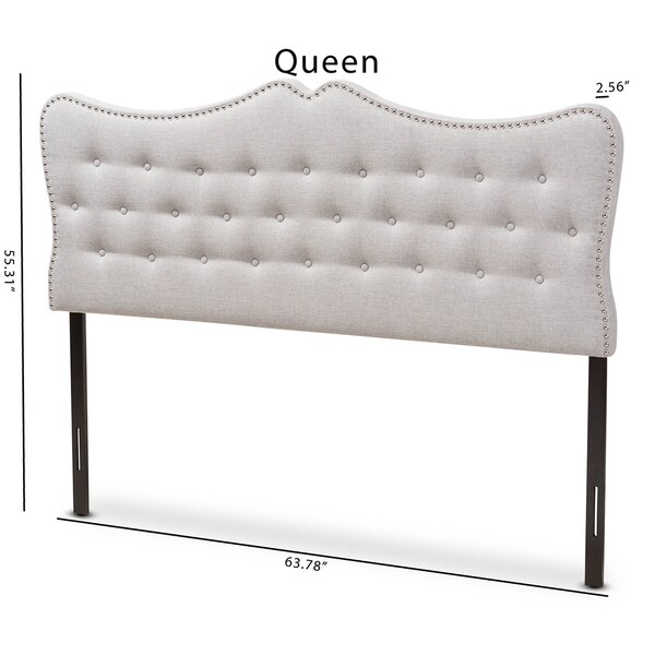 Baxton Studio Emma Modern Greyish Beige Queen Size Headboard - 142-7773