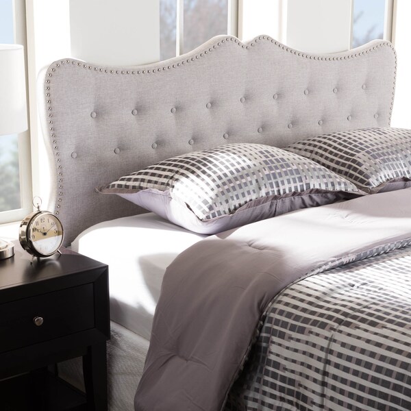Baxton Studio Emma Modern Greyish Beige Queen Size Headboard - 142-7773