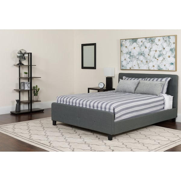 Flash Furniture Platform Bed Set, Tribeca, Full, Dark Gray - HG-BM-30-GG