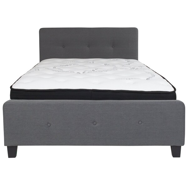Flash Furniture Platform Bed Set, Tribeca, Full, Dark Gray - HG-BM-30-GG
