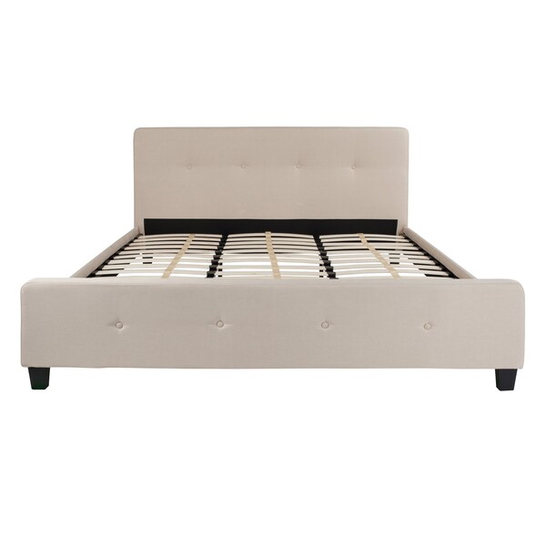 Flash Furniture Platform Bed, Tribeca, King, Beige - HG-20-GG