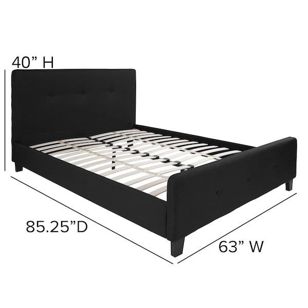 Flash Furniture Platform Bed, Tribeca, Queen, Black - HG-23-GG