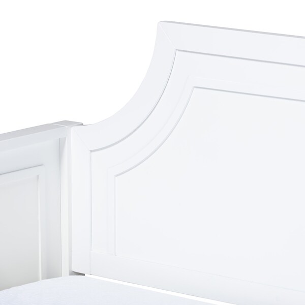 Baxton Studio Mariana Classic and Traditional White Finished Wood Full Size Daybed - 222-12539-ZORO