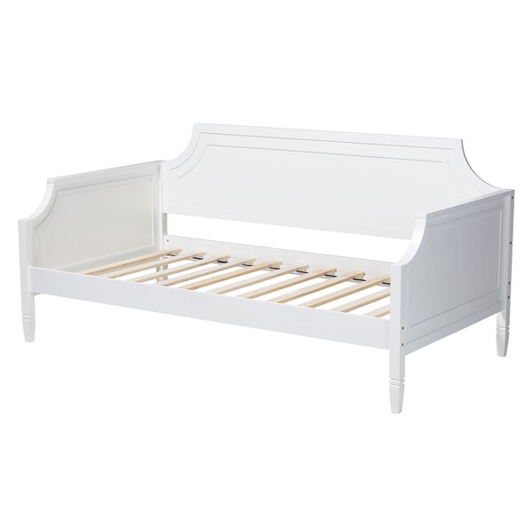Baxton Studio Mariana Classic and Traditional White Finished Wood Full Size Daybed - 222-12539-ZORO
