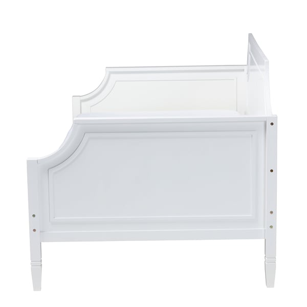 Baxton Studio Mariana Classic and Traditional White Finished Wood Full Size Daybed - 222-12539-ZORO