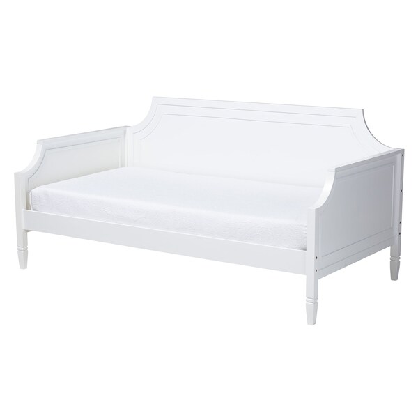 Baxton Studio Mariana Classic and Traditional White Finished Wood Full Size Daybed - 222-12539-ZORO