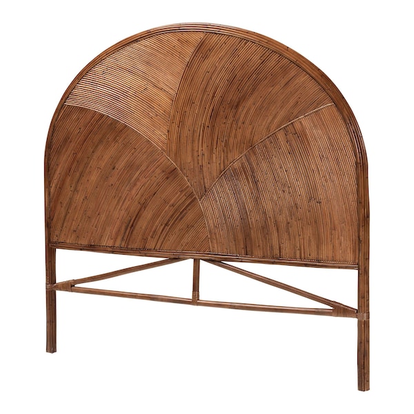 Bali & Pari Seana Bohemian Dark Brown Rattan King Size Standalone Headboard - 244-13657-ZORO