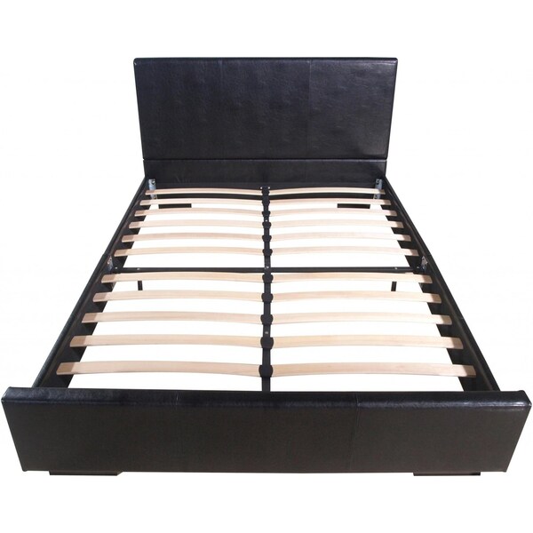 Homeroots 34.8 x 63.4 x 85.4 in. Black Platform Queen Size Bed - 396991