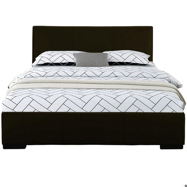 Homeroots 34.8 x 63.4 x 85.4 in. Black Platform Queen Size Bed - 396991