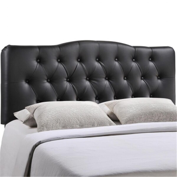 East End Imports Annabel Queen Vinyl Headboard- Black - MOD-5155-BLK