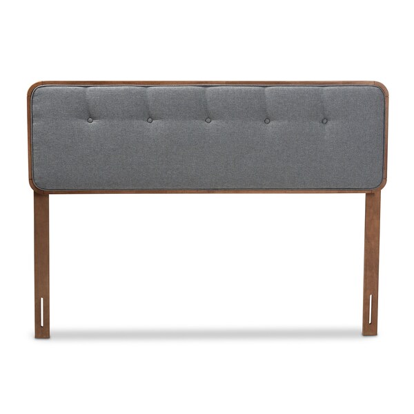 Baxton Studio Palina Dark Grey Walnut Finished Wood Full Size Headboard - 156-9437