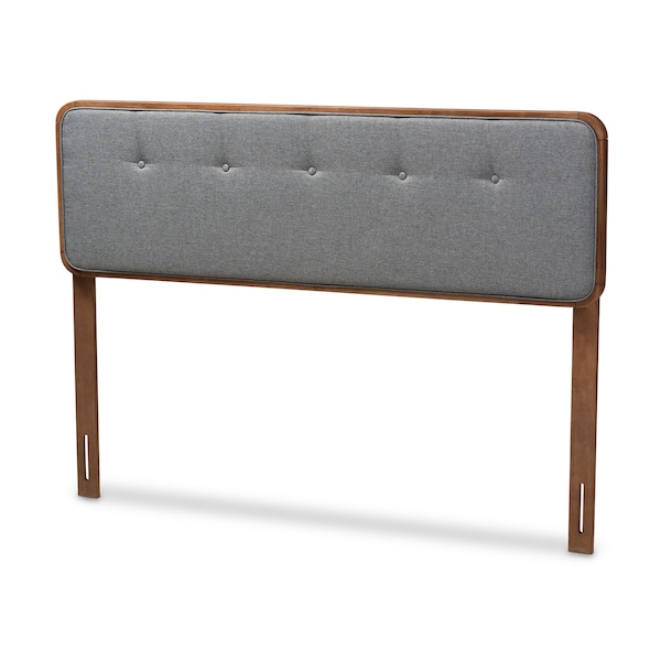 Baxton Studio Palina Dark Grey Walnut Finished Wood Full Size Headboard - 156-9437