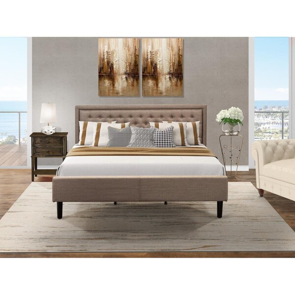 East West Furniture 2 Piece Kendall Wooden Bedroom Set - Black - KD16K-1VL07